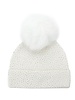 Sparkle Cuff Hat w/Fur Pom