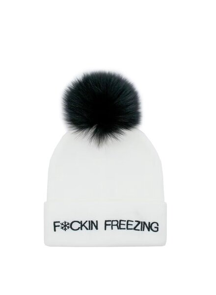 F*cking Freezing Fox Fur Pom Hat