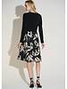 JOSEPH RIBKOFF Silky Knit & Jacquard Floral Fit and Flare Dress