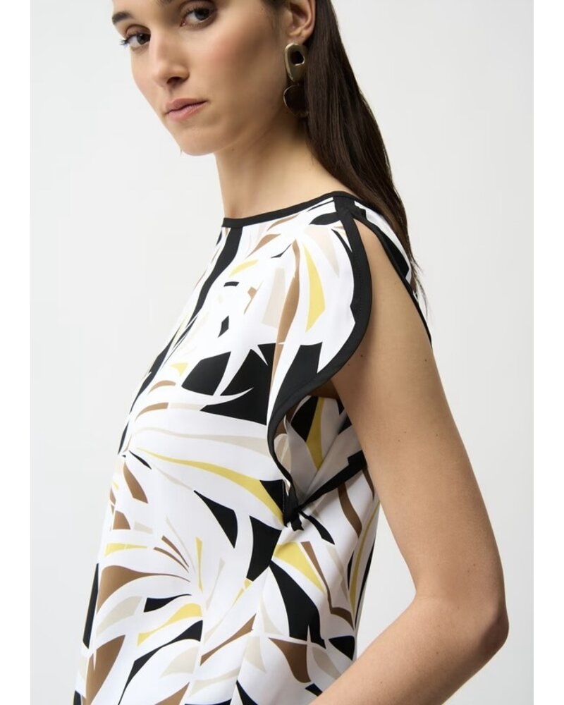JOSEPH RIBKOFF Tropical Print Boxy Top