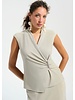 JOSEPH RIBKOFF Ruched Top w/Jewel Detail