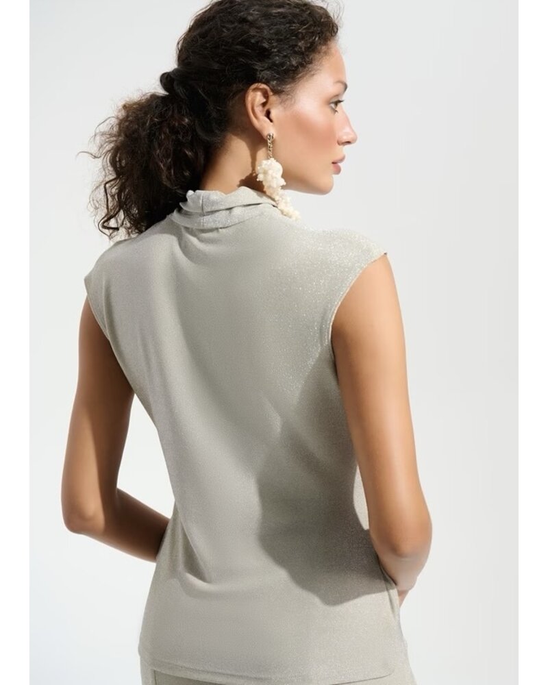 JOSEPH RIBKOFF Ruched Top w/Jewel Detail