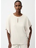 JOSEPH RIBKOFF Woven Twill Poncho Top With Front Keyhole