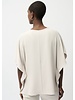 JOSEPH RIBKOFF Woven Twill Poncho Top With Front Keyhole