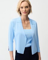 JOSEPH RIBKOFF Knit Open Front Cardigan w/Fitted Camisole