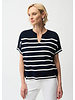 JOSEPH RIBKOFF Striped Short Sleeve Sweater