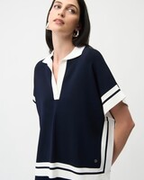 JOSEPH RIBKOFF Boxy Sweater With Stripe Detail