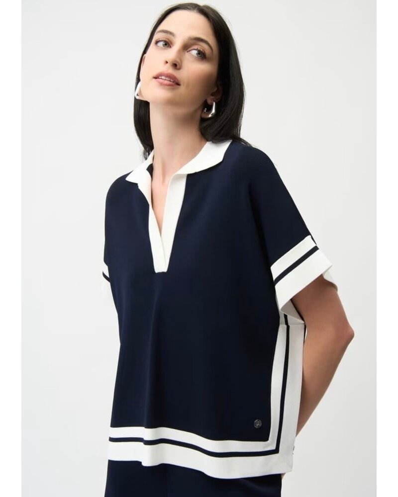 JOSEPH RIBKOFF Boxy Sweater With Stripe Detail