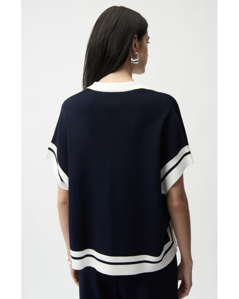 JOSEPH RIBKOFF Boxy Sweater With Stripe Detail