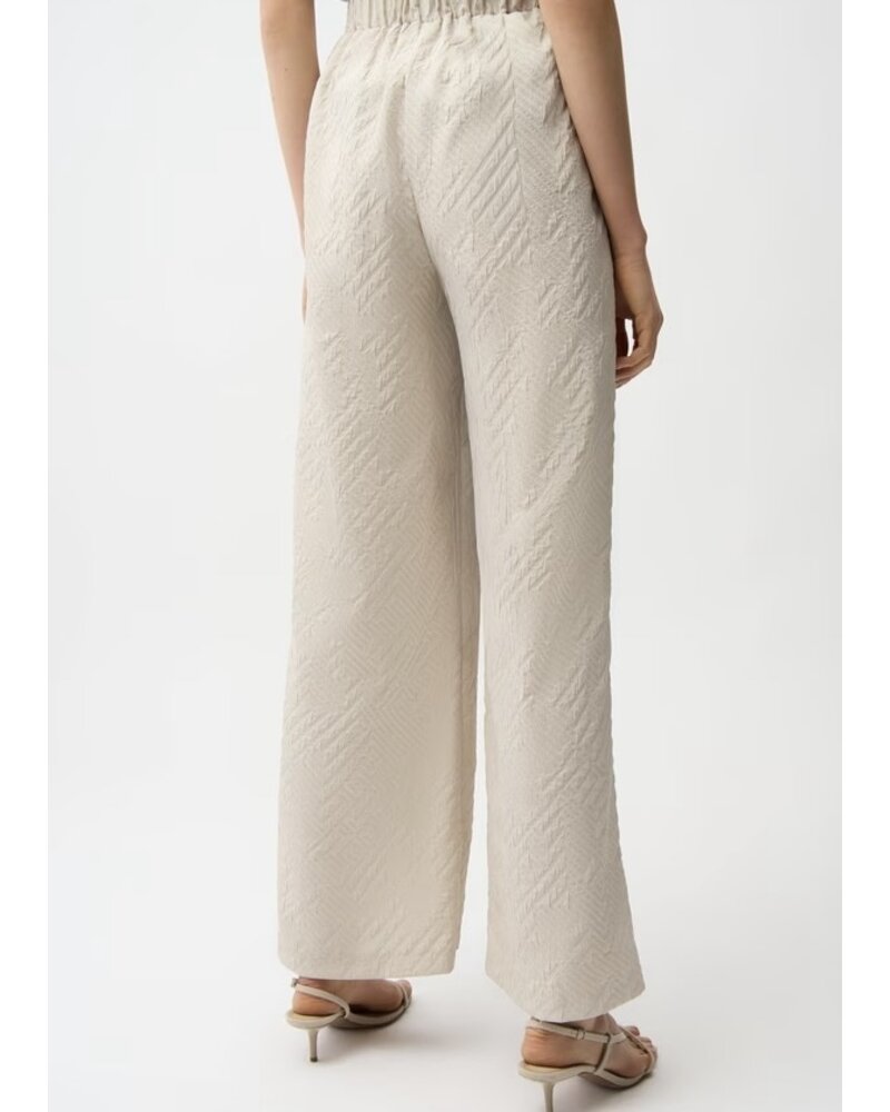JOSEPH RIBKOFF Jacquard Geometrical Texture Wide Leg Pull On Pant