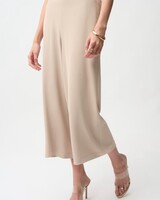 JOSEPH RIBKOFF Woven Twill Pull On Culotte Pants