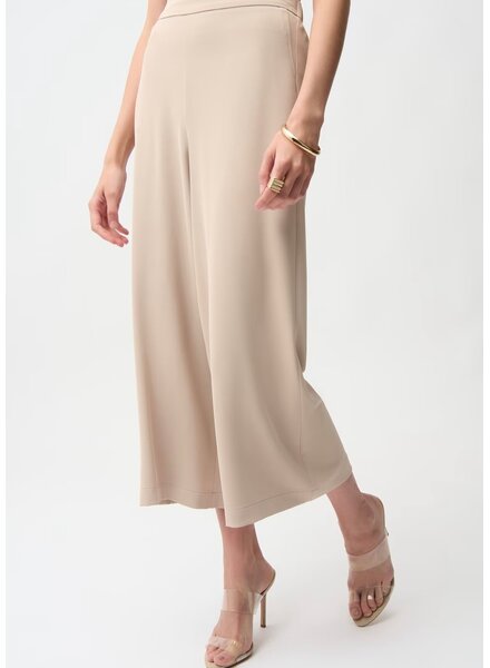 JOSEPH RIBKOFF Woven Twill Pull On Culotte Pants