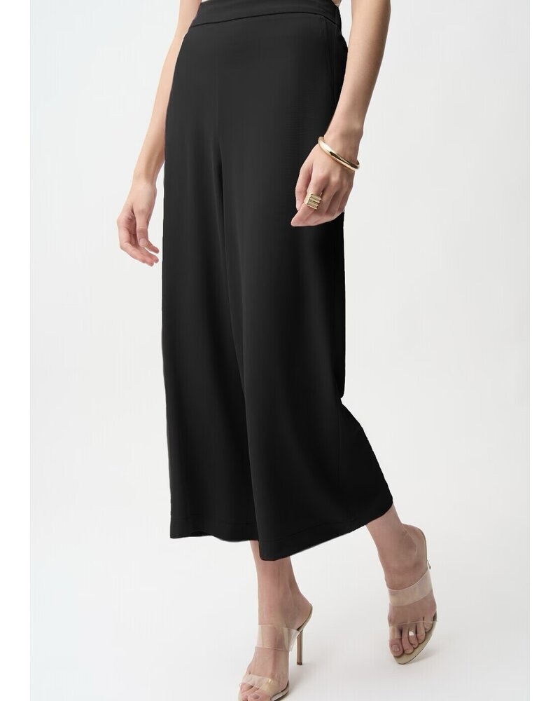 JOSEPH RIBKOFF Woven Twill Pull On Culotte Pants