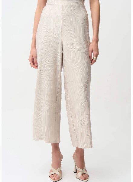 JOSEPH RIBKOFF Pleated Satin Pull On Culotte Pants