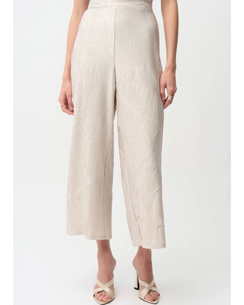 JOSEPH RIBKOFF Pleated Satin Pull On Culotte Pants