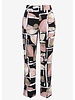 JOSEPH RIBKOFF Silky Knit Abstract Print Straight Pull-On Pants