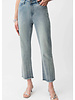 JOSEPH RIBKOFF Straight Crop Jeans With Rhinestones