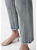 JOSEPH RIBKOFF Straight Crop Jeans With Rhinestones