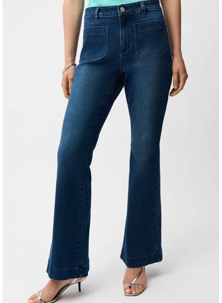 JOSEPH RIBKOFF Flare Jeans With Patch Pockets