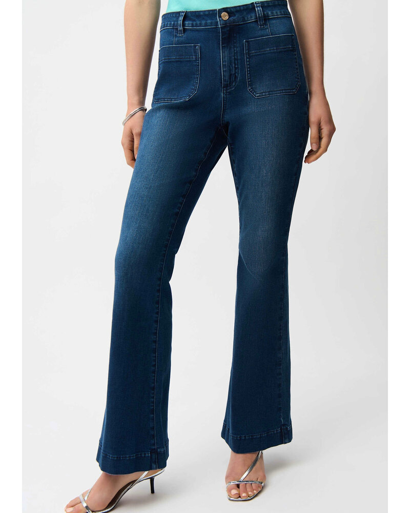 JOSEPH RIBKOFF Flare Jeans With Patch Pockets