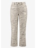 JOSEPH RIBKOFF Metallic Abstract Print Slim Crop Jeans
