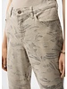JOSEPH RIBKOFF Metallic Abstract Print Slim Crop Jeans