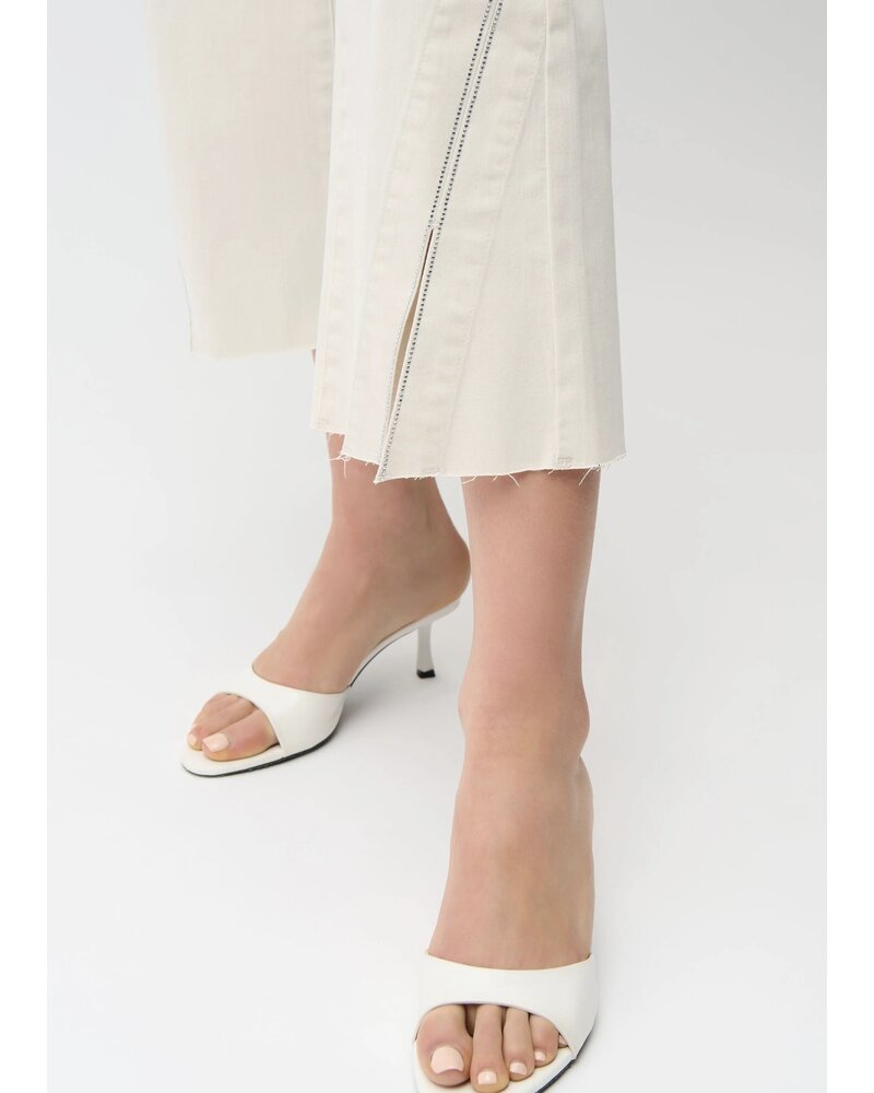 JOSEPH RIBKOFF Culotte Jeans With Rhinestones