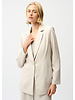 JOSEPH RIBKOFF Geometric Textured Jacquard Straight Blazer w/Notched Collar