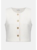 JOSEPH RIBKOFF Bouclé Sleeveless Vest With Gold Buttons