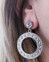 MYKA DESIGNS BONITA Crystal Statement Dangle Hoop