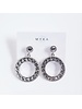 MYKA DESIGNS BONITA Crystal Statement Dangle Hoop