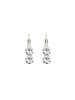 MYKA DESIGNS MIA Rhodium/Crystal Double Round Euroback Earring