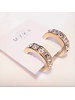 MYKA DESIGNS SIRA Rhodium/Crystal Hoop