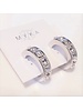 MYKA DESIGNS SIRA Rhodium/Crystal Hoop