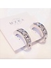 MYKA DESIGNS SIRA Rhodium/Crystal Hoop