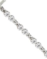 MYKA DESIGNS MIA Small Double Round Crystal/Rhodium Bracelet