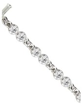 MYKA DESIGNS MIA Small Double Round Crystal/Rhodium Bracelet