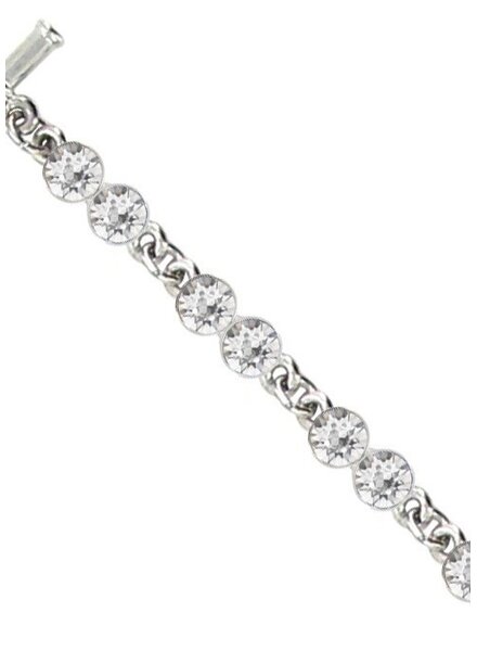 MYKA DESIGNS MIA Small Double Round Crystal/Rhodium Bracelet