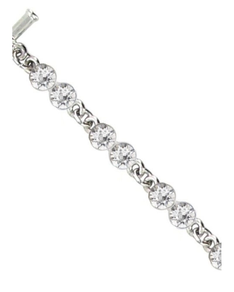 MYKA DESIGNS MIA Small Double Round Crystal/Rhodium Bracelet