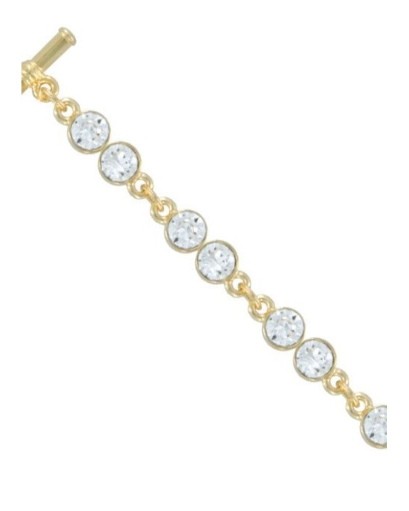 MYKA DESIGNS MIA Small Double Round Crystal/Gold Bracelet