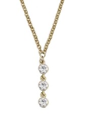 MYKA DESIGNS MIA Triple Crystal/Gold Drop Choker