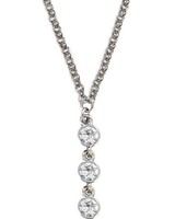 MYKA DESIGNS MIA Triple Crystal/Rhodium Drop Choker