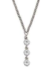MYKA DESIGNS MIA Triple Crystal/Rhodium Drop Choker