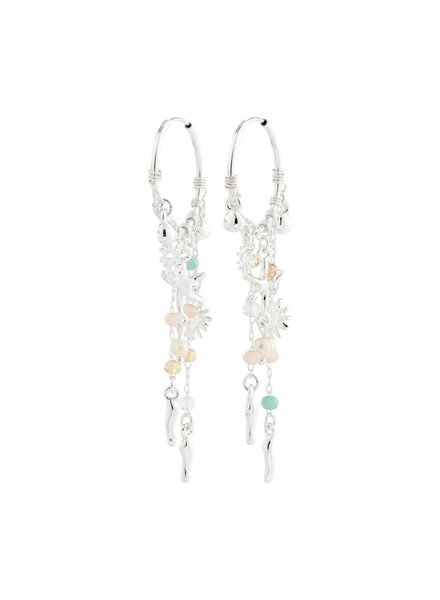 PILGRIM PRISM Silver-plated Hoop Earring