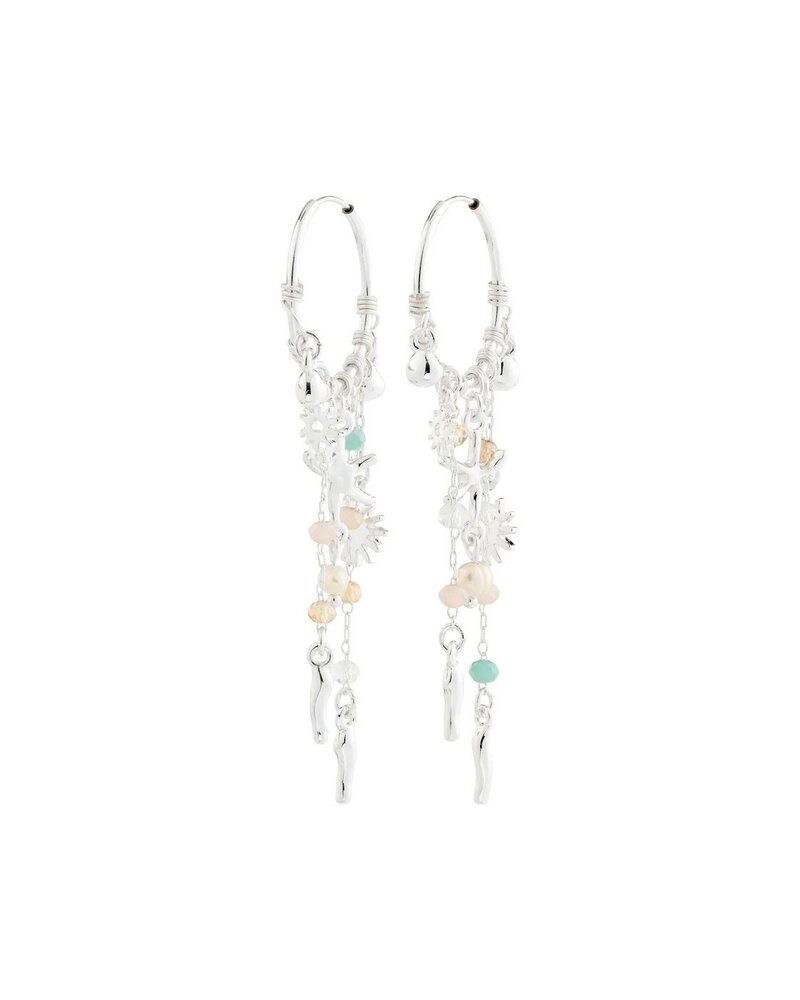 PILGRIM PRISM Silver-plated Hoop Earring