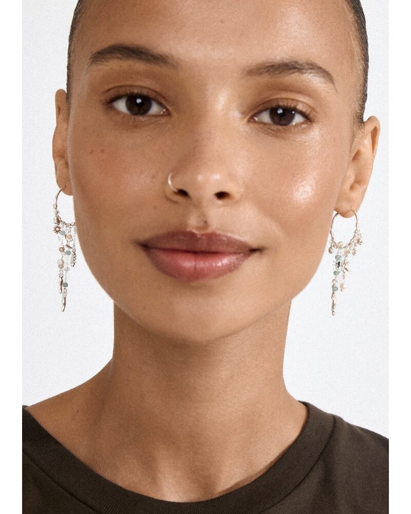 PILGRIM PRISM Silver-plated Hoop Earring