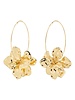 PILGRIM LUNITH Gold Plated Hoop w/Large Flower