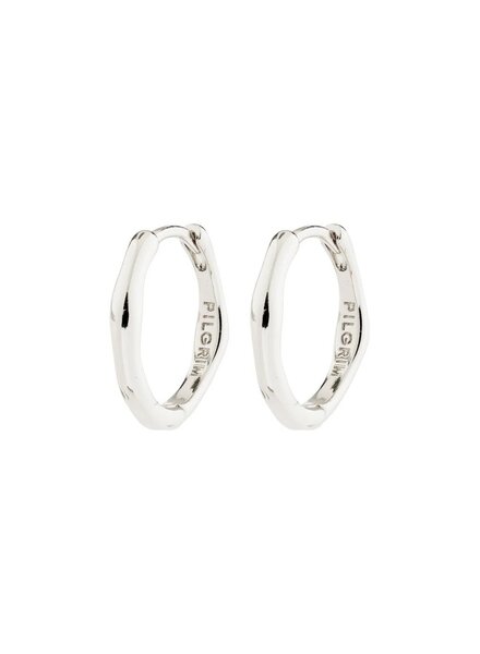 PILGRIM NOVA Silver Plated Hoop Earrings