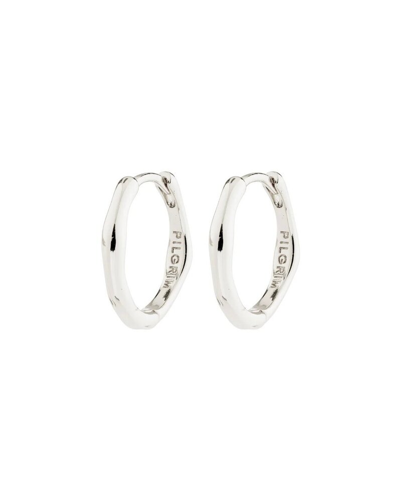 PILGRIM NOVA Silver Plated Hoop Earrings