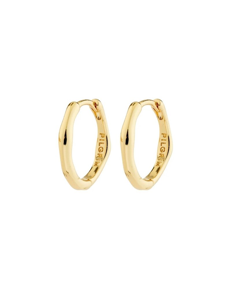 PILGRIM NOVA Gold Plated Hoop Earring
